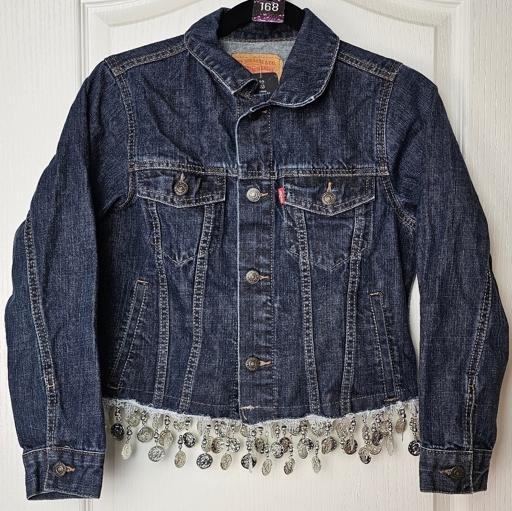UO Urban Renewal Remade Coin Trim Denim Jacket S/M *EACH ONE IS UNIQUE*